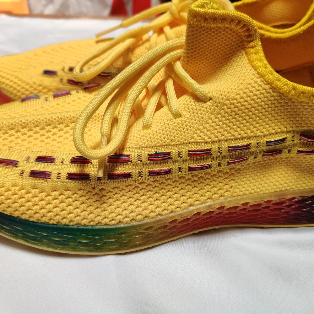 Yellow Wanted sneakers, Rainbow soles - Picture 4 of 4